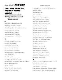 Jake Mack's the LIST