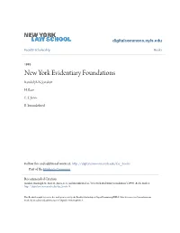 New York Evidentiary Foundations Randolph N