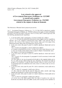 Official Gazette of Romania, Part I, No