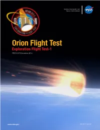 Orion Flight Test Press