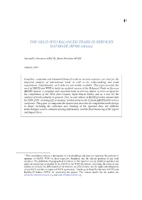 THE OECD-WTO BALANCED TRADE in SERVICES DATABASE (BPM6 Edition)