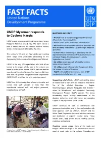 UNDP Myanmar Responds to Cyclone Nargis