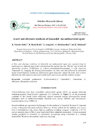 A New and Alternate Synthesis of Linezolid: an Antibacterial Agent