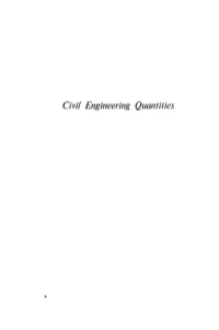 Civil Engineering Quantities