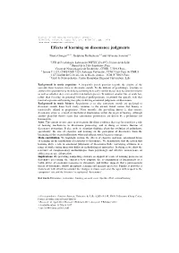 Effects of Learning on Dissonance Judgments
