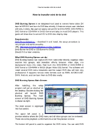 How to Transfer Mini Dv to Dvd.Pdf