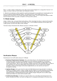 Sdlc/Sdlc V Model.Htm Copyright © Tutorialspoint.Com