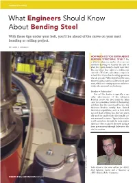 What Engineers Should Know About Bending Steel