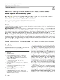 Changes in Tissue Gadolinium Biodistribution Measured in an Animal Model Exposed to Four Chelating Agents