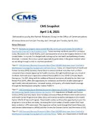 CMS Snapshot April 1-8, 2021 (PDF)