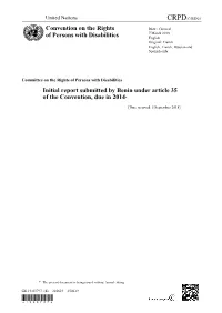 Initial Report Submitted by Benin Under Article 35 of the Convention, Due in 2014*