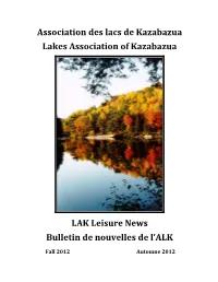 LAK Fall Newsletter 2012