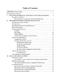 Table of Contents ______