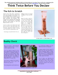 Think Twice Before You Declaw