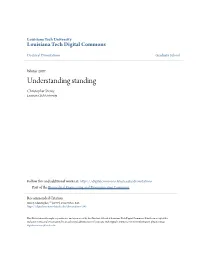 Understanding Standing Christopher Storey Louisiana Tech University