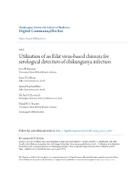 Utilization of an Eilat Virus-Based Chimera for Serological Detection of Chikungunya Infection Jesse H