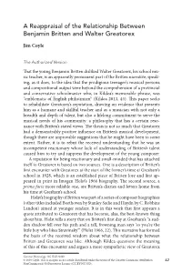 A Reappraisal of the Relationship Between Benjamin Britten and Walter Greatorex