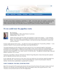 If You Could Tour the Pipeline Route