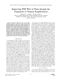 Improving PGP Web of Trust Through the Expansion of Trusted