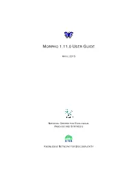 Morpho 1.11.0 User Guide