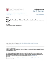 Out of Local News: Implications for an Informed Public