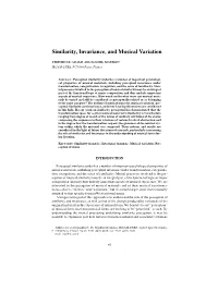 Similarity, Invariance, and Musical Variation