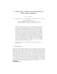 A Photometric Machine-Learning Method to Infer Stellar Metallicity