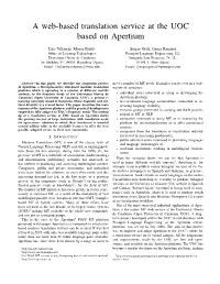 A Web-Based Translation Service at the UOC Based on Apertium