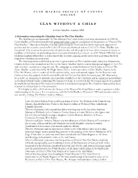 Clan Without a Chief