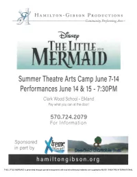 Little Mermaid 2019 Program Draft 1