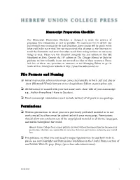 Manuscript Preparation Checklist 2015.10.26