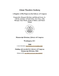 Papers of Glenn Theodore Seaborg