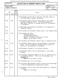 President's Daily Diary Collection (Box 78A) at the Gerald R