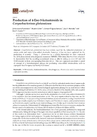 Production of 4-Ene-3-Ketosteroids in Corynebacterium Glutamicum