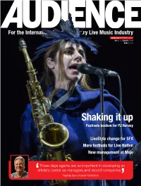 Shaking It up Festivals Beckon for PJ Harvey