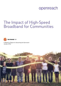 The Impact of High-Speed Broadband for Communities