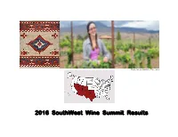 2016 Southwest Wine Summit Results
