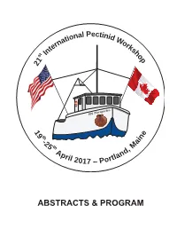 21St International Pectinid Workshop – Abstracts & Program