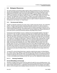3.4 Biological Resources