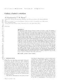 Galaxy Cluster's Rotation