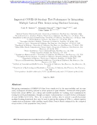 Improved COVID-19 Serology Test Performance by Integrating Multiple Lateral Flow Assays Using Machine Learning