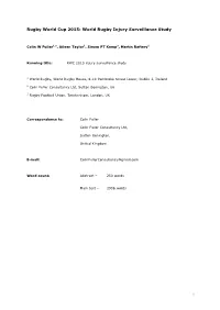 Rwc 2015 (Final Report