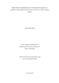 Tree Species Composition and Configuration Based on Squirrel Behaviour Pattern in Selected Malaysian Urban Parks