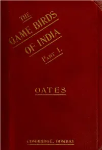 A Manual of the Game Birds of India