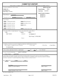 Committee's Report