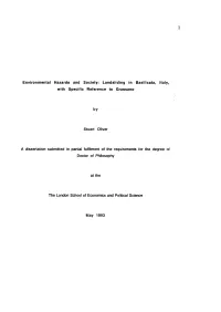 Environmental Hazards and Society: Landsliding in Basilicata, Italy, with Specific Reference to Grassano