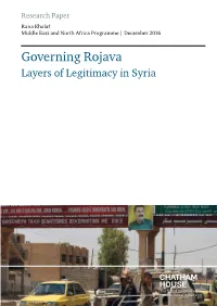 Governing Rojava Layers of Legitimacy in Syria Contents