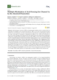 Multiple Modulation of Acid-Sensing Ion Channel 1A by the Alkaloid Daurisoline