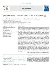 Using Grain Boundary Irregularity to Quantify Dynamic Recrystallization in Ice