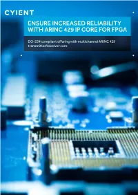 Ensure Increased Reliability with ARINC 429 IP Core for FPGA